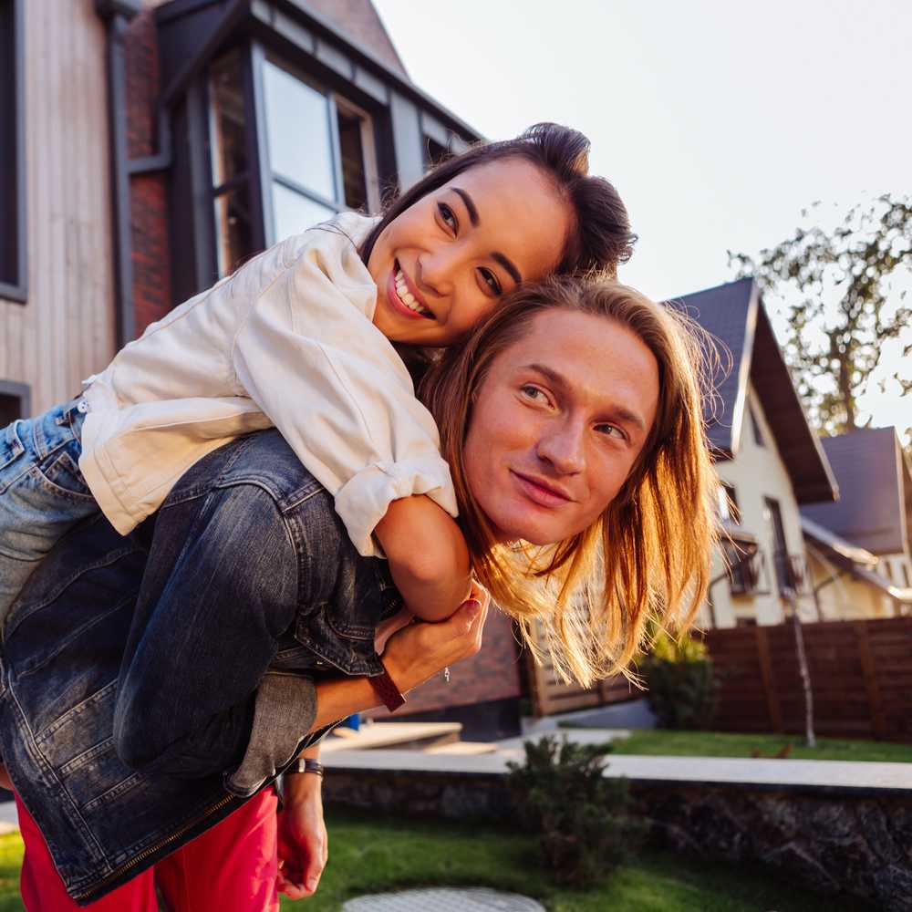 Couple purchasing a home