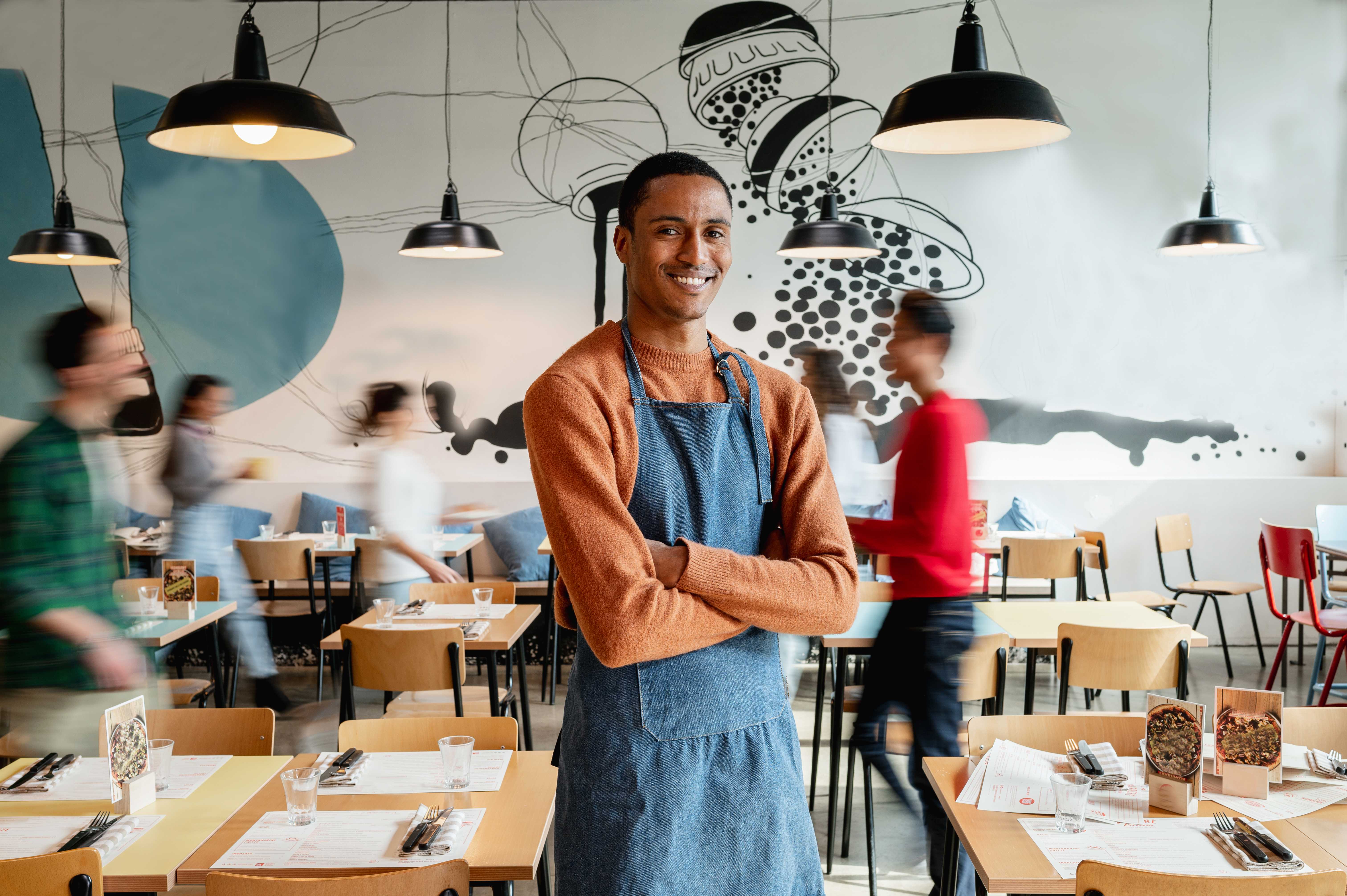 Restaurant Worker Smiling